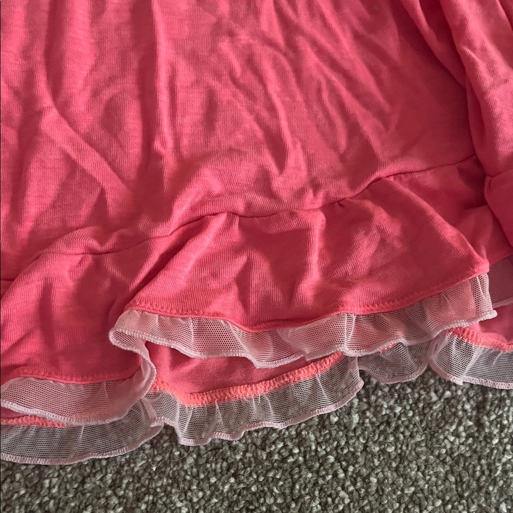 Victoria's Secret Coral Chemise with White Lace - Picture 2 of 5